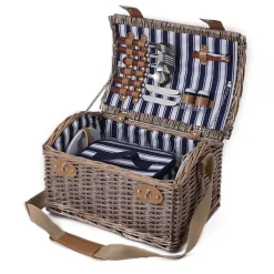 Dome 4 Person Picnic Basket Brown (40x28x20cmH)