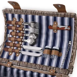 Dome 4 Person Picnic Basket Brown (40x28x20cmH)