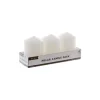 Dome Pillar Event Candle Pack 3 48 HRS WHite (7x10cmH)