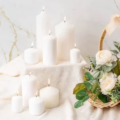 Dome Pillar Event Candle Pack 4 25 HRS White (5x7.5cmH)