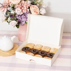 Donut Dozen Baked Goods Box White (360x263x70mmH)