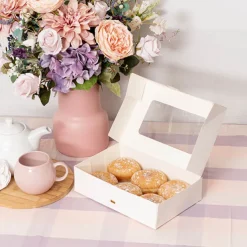 Donut Half Dozen Baked Goods Window Box White(277x183x70mmH)