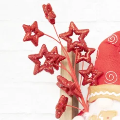 Donut Star Spray w Sprinkles Red (43cmH)