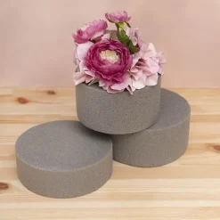 Dry Strass Floral Foam IDEAL Cake Cylinder (19Dx6cmH)