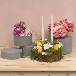 Dry Strass Floral Foam IDEAL Cake Cylinder Medium (17Dx9cmH)