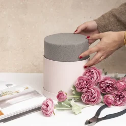 Dry Strass Floral Foam IDEAL Cake Cylinder Medium (17Dx9cmH)