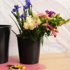 Dutch Flower Bucket Round 10L Black (27Dx27cmH) Promo
