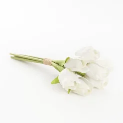 Dutch Tulip Bouquet x 7 White (30cmH)