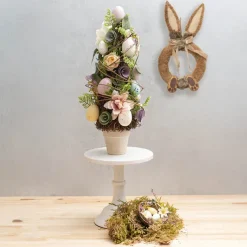 Easter Egg Fern & Vine Potted Tree Multi Colour (41cmH)