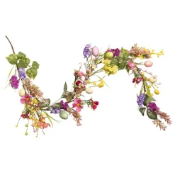 Easter Egg Mixed Flower Garland Multi Colour (153cmH)