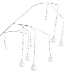 Elegant Acrylic Crystal Cascading Spray Silver (90cmH)