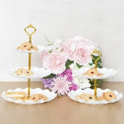 Elegant 2 Tier Cake Stand White (23cmH)