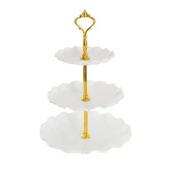 Elegant 3 Tier Cake Stand White (34cmH)