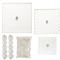 Elegant Crystal Cake Stand Square 2 Tier Clear (42cmH)