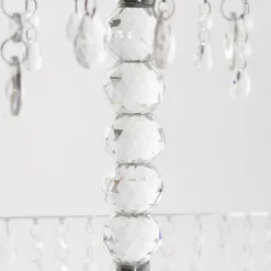 Elegant Crystal Cake Stand Square 2 Tier Clear (42cmH)