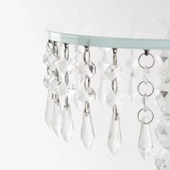 Elegant Crystal Cake Stand Round 2 Tier Clear (40cmH)