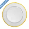 Elegant Gold Edge Charger Plate Pack 4 Clear (33cmD)
