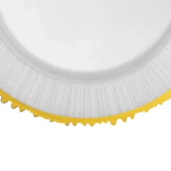 Elegant Gold Edge Charger Plate Pack 4 Clear (33cmD)