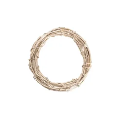 Elegant Rattan Wreath Champagne Gold (30cmD)