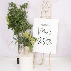 Elegant Tall Easel Matte Gold (50.5x53x168.5cmH)