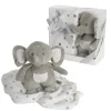 Elephant Ellie & Blanket Gift Pack Grey (25x12x25cm)