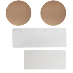 Elite Foldable Paper Plinth Set 2 White (31Dx35cmH & 45cmH)