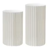 Elite Foldable Paper Plinth Set 2 White (31Dx70cmH & 90cmH)