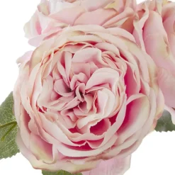 English Garden Rose Bouquet Ice Pink (35cmH)