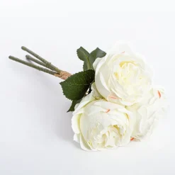 English Garden Rose Bouquet White (35cmH)