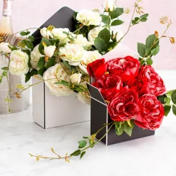 Envelope Flower Box Large Pack 5 White Black (23Lx8Dx16cmH)