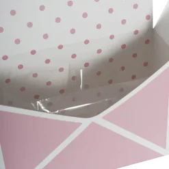 Envelope Flower Box Large Spots Pink Pack 5 (23Lx8Dx16cmH)