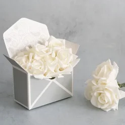 Envelope Flower Box Small Paisley Sage Pk5 (15.5Lx8Dx11cmH)