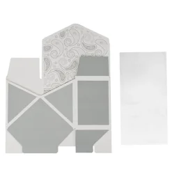 Envelope Flower Box Small Paisley Sage Pk5 (15.5Lx8Dx11cmH)