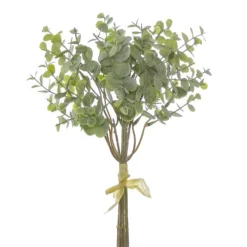 Eucalyptus Mini Leaf Bouquet x6 Green Grey (35cmH)