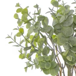 Eucalyptus Mini Leaf Bouquet x6 Green Grey (35cmH)