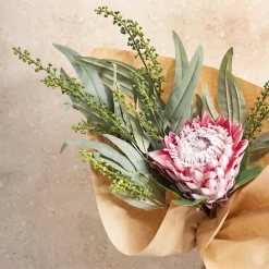 Eucalyptus Willow Leaf & Seed Spray Green (77cmH)