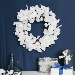 Eucalyptus Wreath White (51cmD)