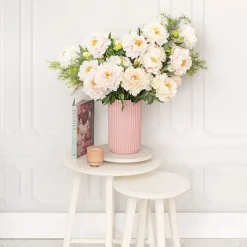 Evelyn Peony Spray Champagne (70cmH)