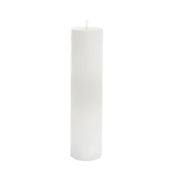 Event Flat Top Pillar Candle 50HR White (5x20cmH)