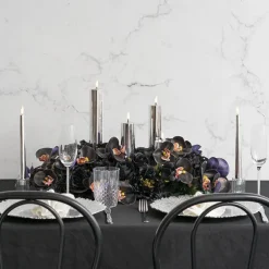 Event LED Trueflame Flickering Pillar Candle Chrome 5DX16cmH