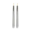 Event LED Trueflame Taper Candle Chrome 2 Pack (2.2x22.5cmH)