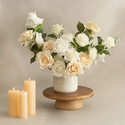 Event Velvet Rose Short Stem Soft Peach (11cmDx35cmH)