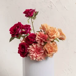 Event Velvet Rose Short Stem Apricot (11cmDx35cmH)