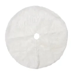 Faux Fur Christmas Tree Skirt White (102cmD)