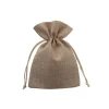 Faux Jute Gift Bomboniere Pouch Med Natural Pk10 (12x17cmH)