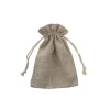 Faux Linen Bomboniere Gift Bag Medium Pk6 Natural(11x16cmH)