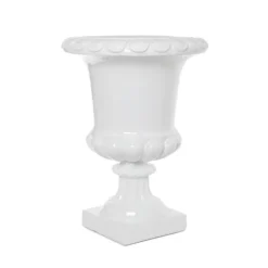 Fibreglass Classic Urn Gloss White (38cmDx50cmH)