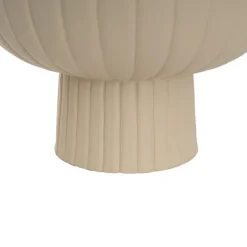 Fibreglass Compote Planter Matte Nude (39cmDx25cmH)