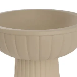 Fibreglass Compote Planter Matte Nude (39cmDx25cmH)