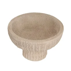 Fibreglass Compote Planter Limestone Nude (39cmDx25cmH)